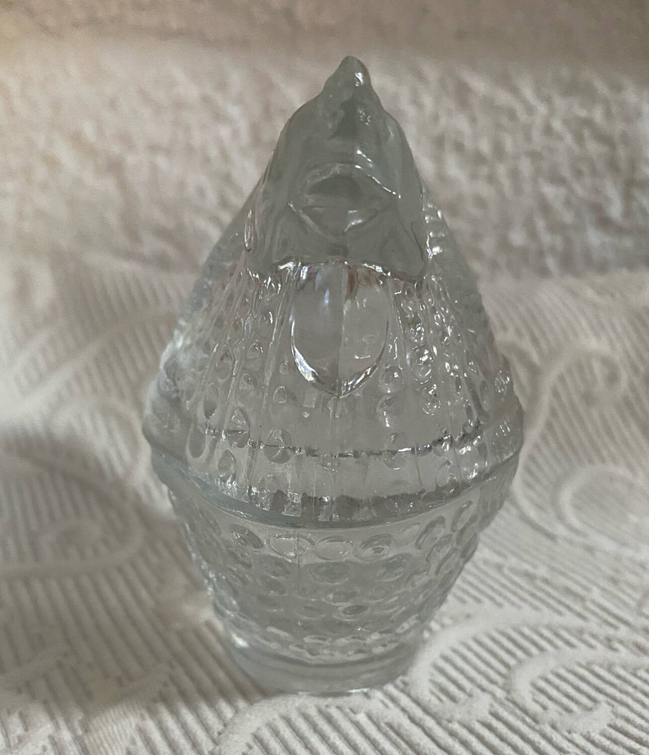 Original molded glass egg cup