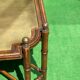 Midcentury Spanish "faux bamboo" coffee tray table with brass top