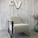 Fauteuil design inox chromé