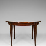 Art Deco mahogany round table by Jacques Adnet around 1940