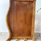 Vintage trundle tables in bamboo and rattan