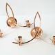 Pair of vintage 1950 copper & glass wall lamps