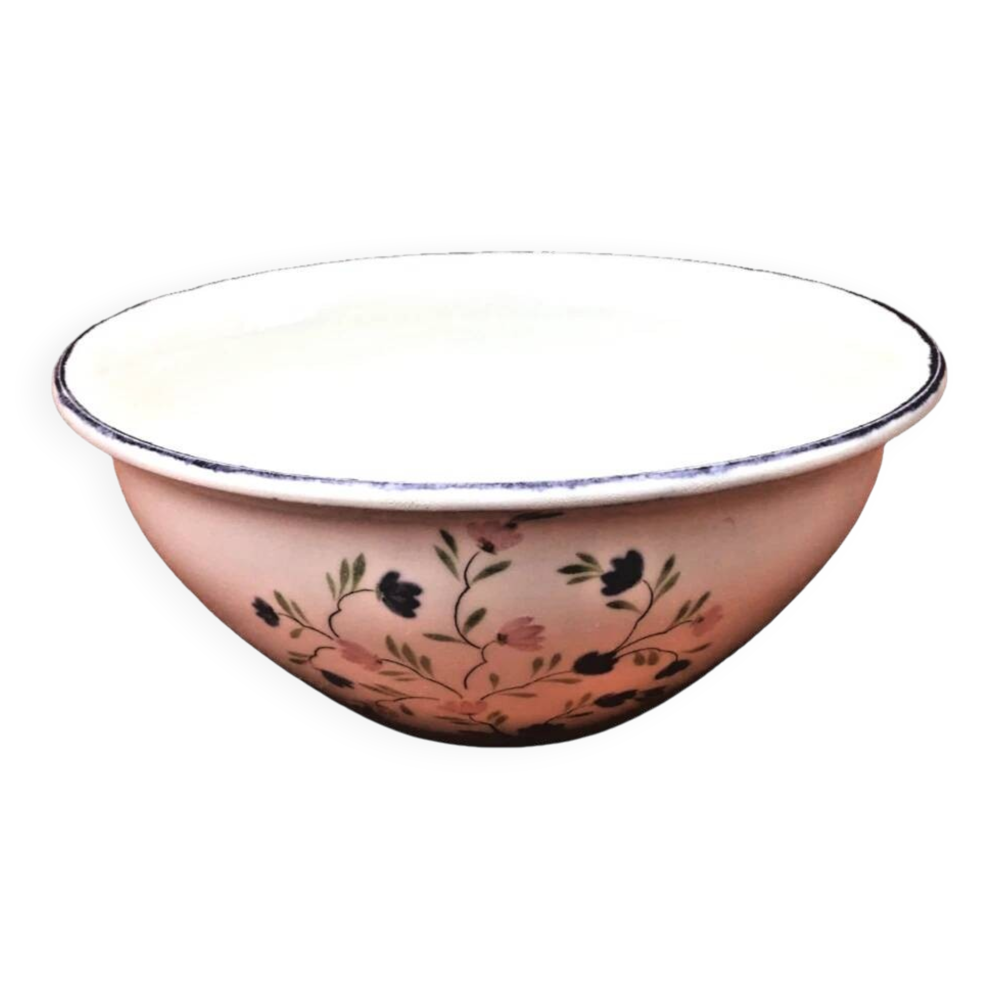 Glazed ceramic salad bowl Orchies Moulin des Loups