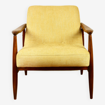 Light Yellow GFM63 Lounge Chair by J. Kedziorek, 1970s