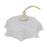 Vintage white murano glass hanging lamp