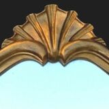 Louis VI style gilded wooden shell mirror