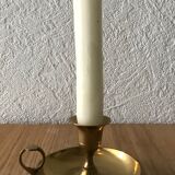 Small golden brass candlestick