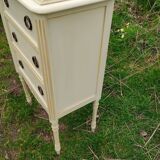 Antique Louis XVI style chest of drawers with marble top