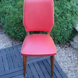 Paire de chaises rouge vintage