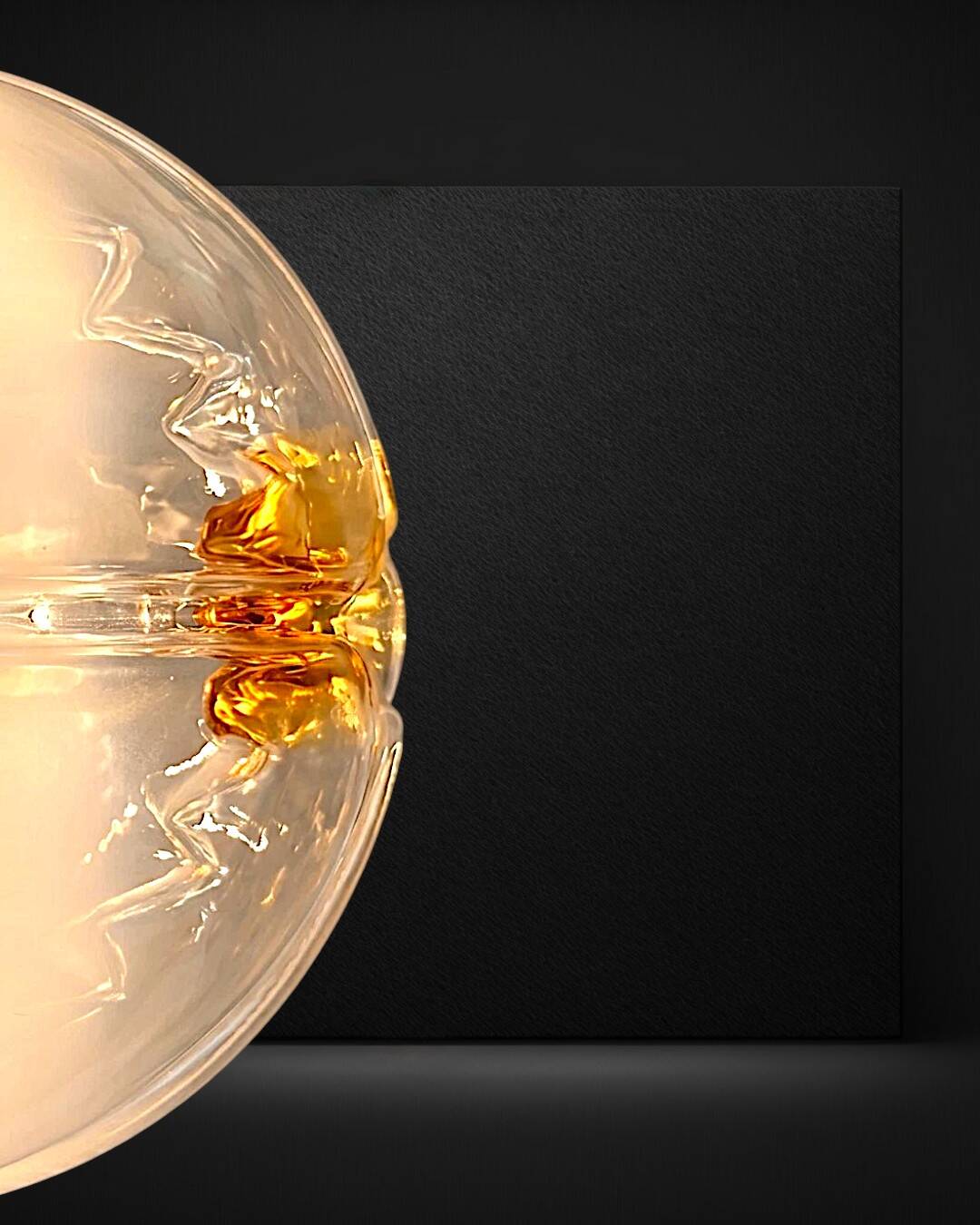 Space Age wall light in chrome and Murano glass by Mazzega – Years