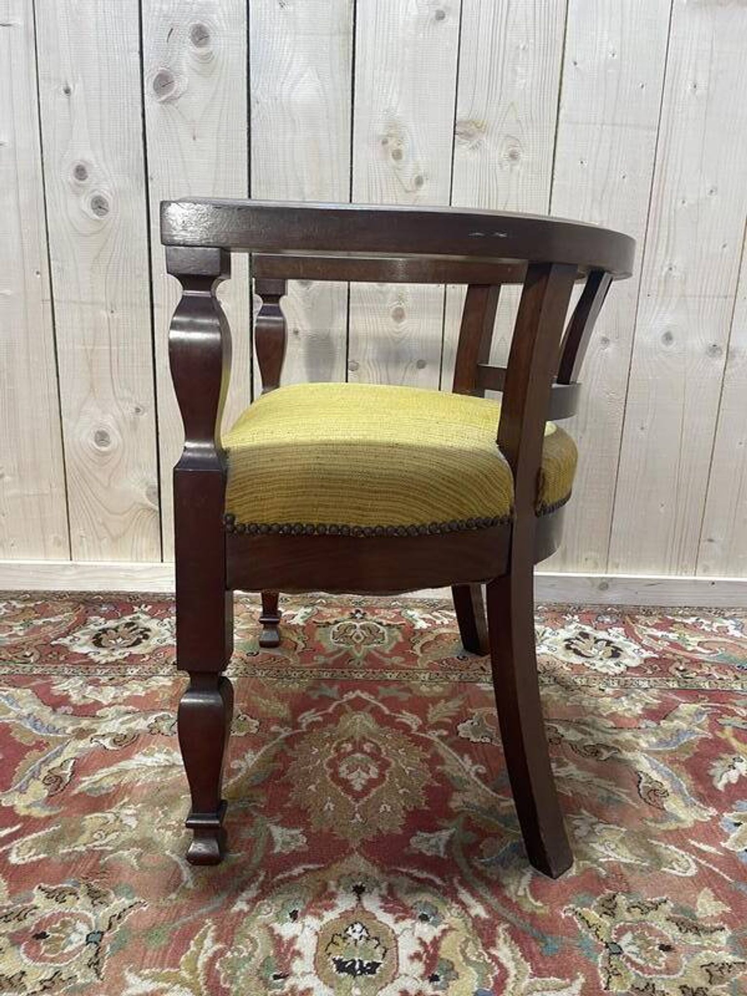 Fauteuil de bureau en acajou style Anglais