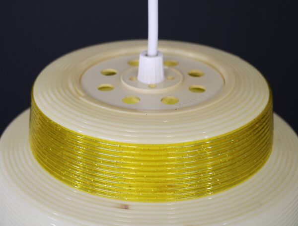 Lampe Rotaflex jaune et blanche ultra rare et ancienne de Yahsa Heifetz