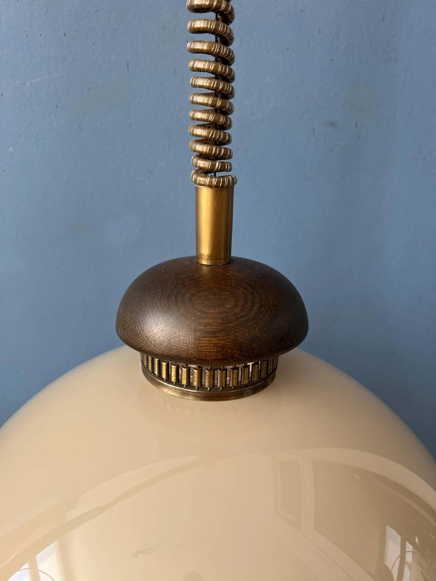 Vintage space age mushroom pendant lamp