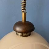 Vintage space age mushroom pendant lamp