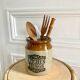English two-tone stoneware pot