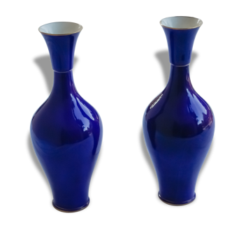 Pair of vases "blue oven" of the manufacture de Sèvres
