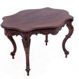 Neorococo Walnut Table, Scandinavia, Around 1880