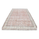 Soft Pink Oversize Vintage Turkish Floral Carpet Rug, 219x313 Cm