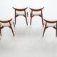 Harry Ostergaard set of eight dining chairs teak Randers 1960