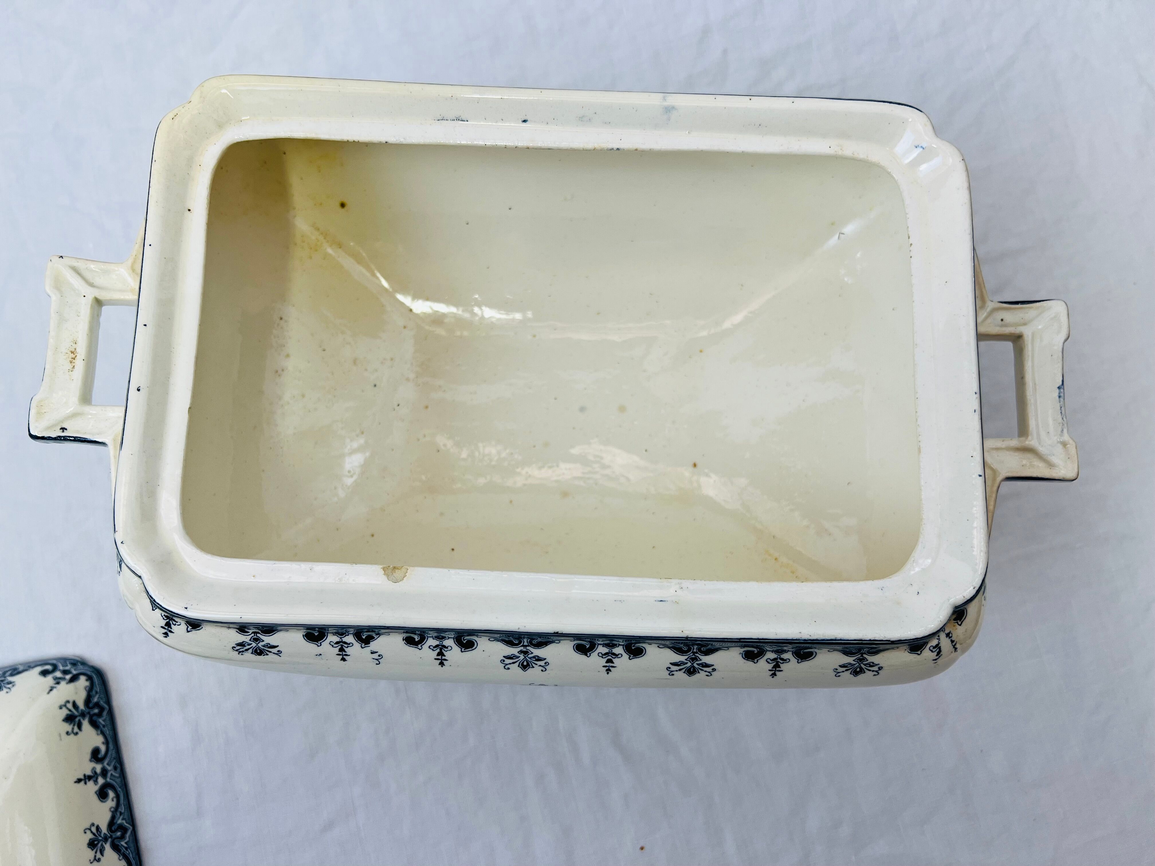Soup tureen iron earthenware Clairefontaine