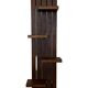 vintage wall shelf plant support, decoration oak wood