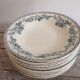 Set of 12 deep terre de fer plates
