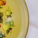 Napoleon III Painted Sheet Metal Tray Painted Metal Floral Decor Diameter 44.5