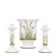 set of 3 Ceramics Candlesticks and Jardiniere by Bassano Italy 1970s