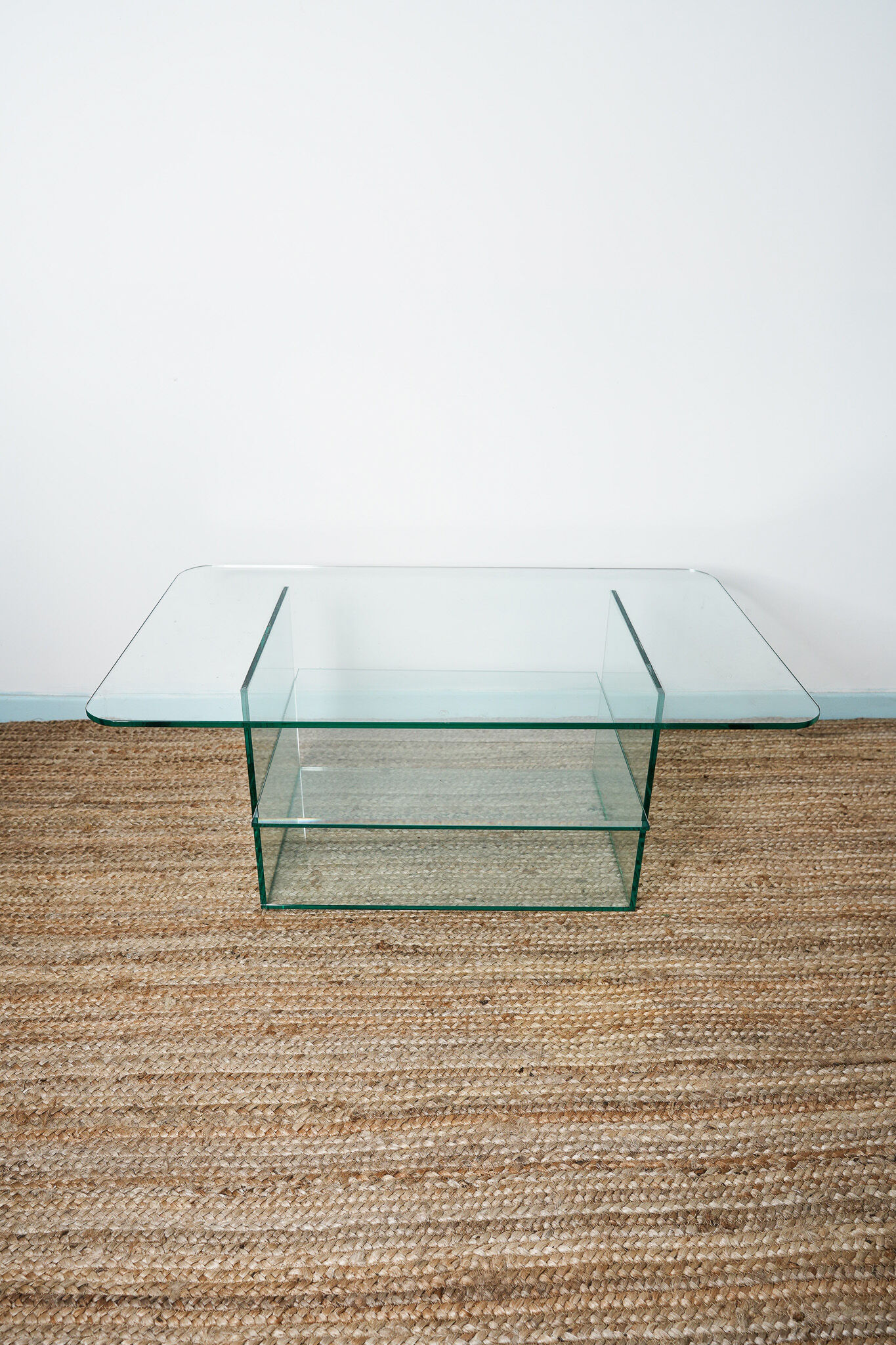 Glass coffee table