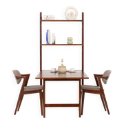 Étagère murale Poul Cadovius avec bureau extensible ou table pour Cado.