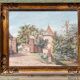 Oil on panel, Jules Brault, farm entrance