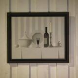 Oil painting still life The Glass of Wine by Nicolas Watine 1980