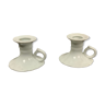 Pair of porcelain candlesticks