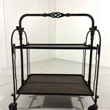 Brutalist wrought iron folding serving trolley 1960’s