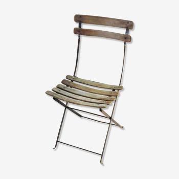 Vintage bistro chair with slats