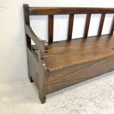 Solid oak monastery chest