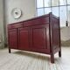 Red lacquered enfilade 1970 160cm