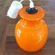 Vintage pendant lamp in orange opaline glass from the 70s