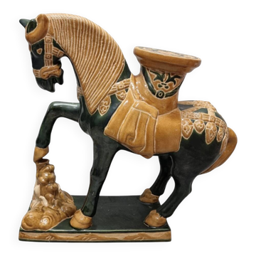 Table de plante en céramique vintage en forme de cheval, milieu du siècle