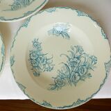 3 vintage ironstone soup plates from L&G, Oeillets model 220524
