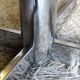 Roche Bobois dining table design chromed metal and smoked glass – 70s