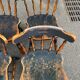 6 solid wood Windsor dining chairs from the 1950s.