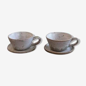 Pair of stoneware cups