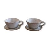 Pair of stoneware cups