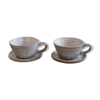 Pair of stoneware cups