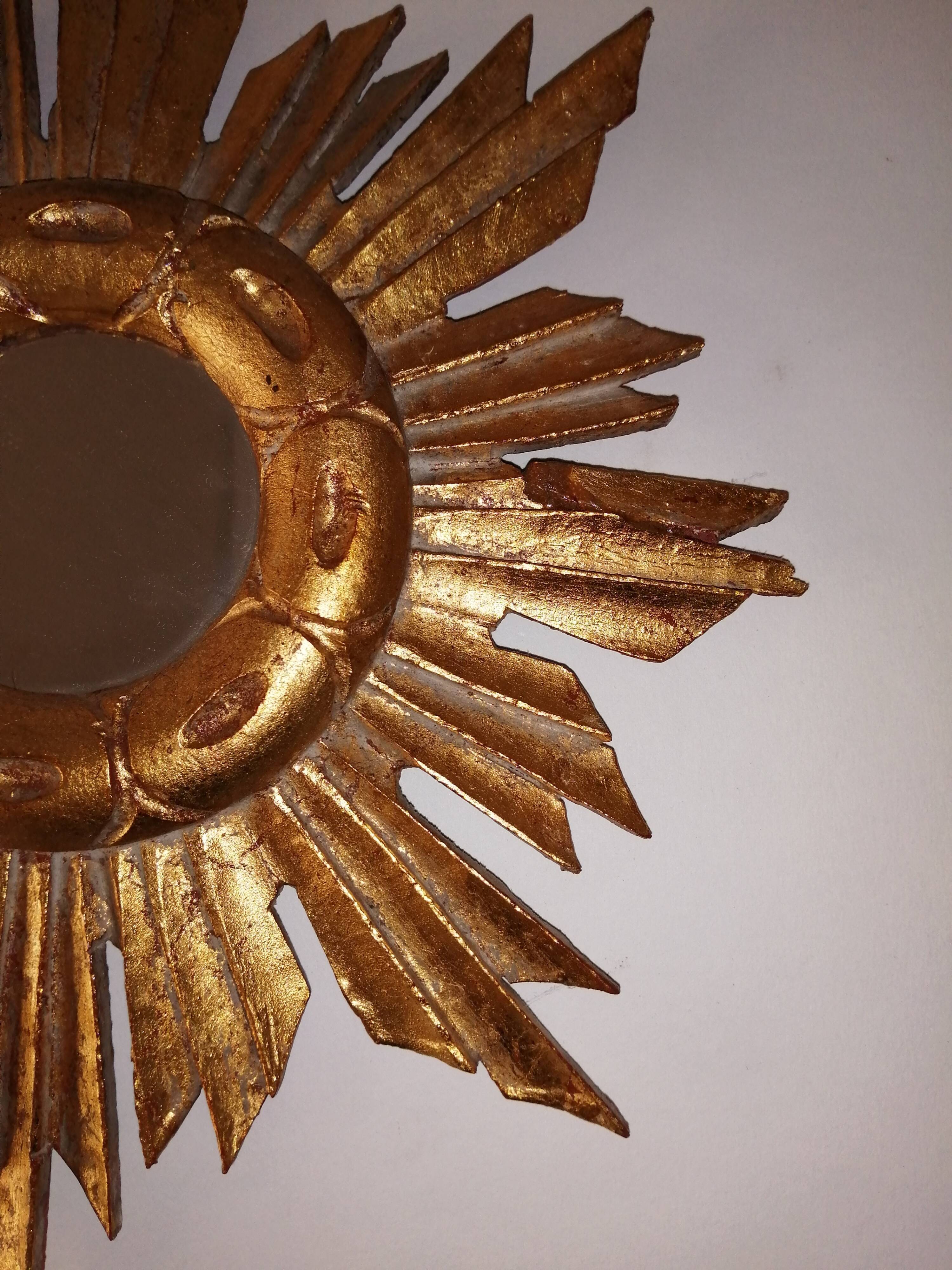 Mirror sun gilded wood 1930
