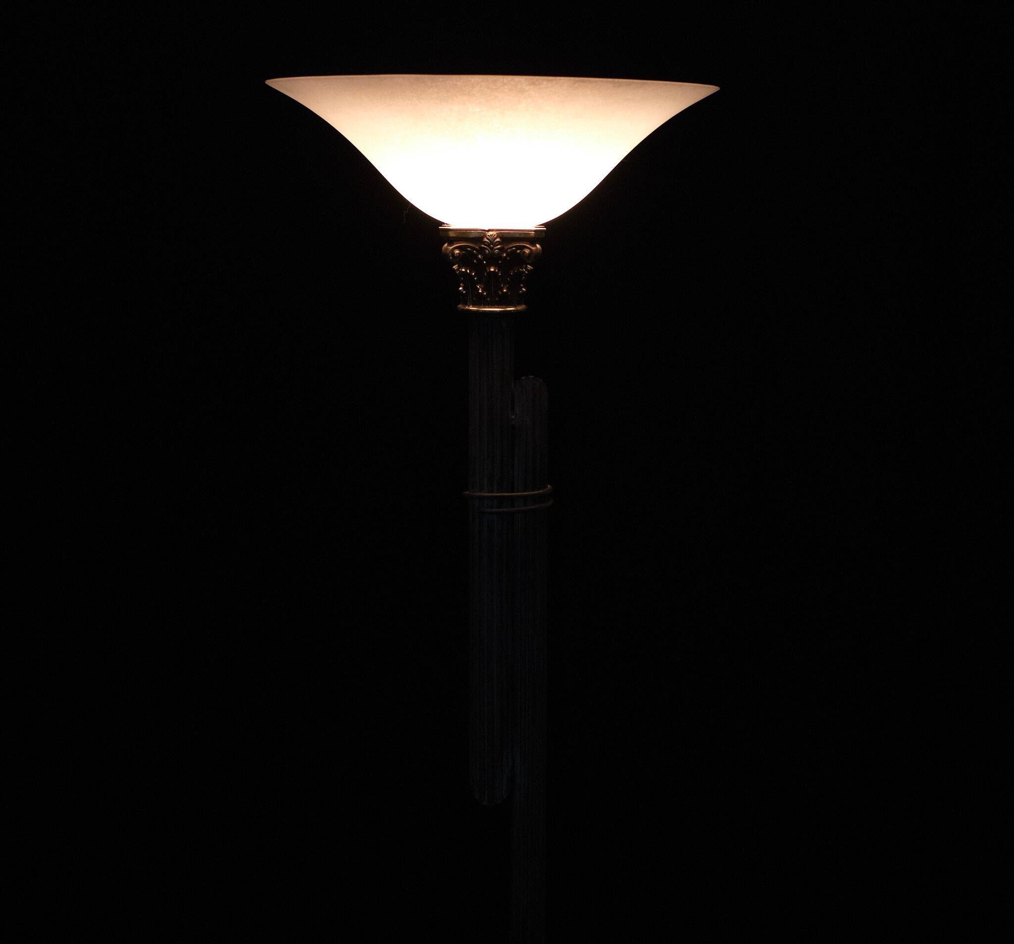 Greek revival bronze floor lamp, 1980s, italy