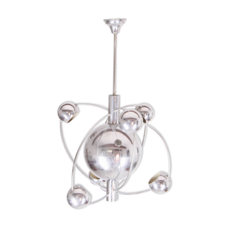 Sputnik chandelier in chrome metal circa 1970