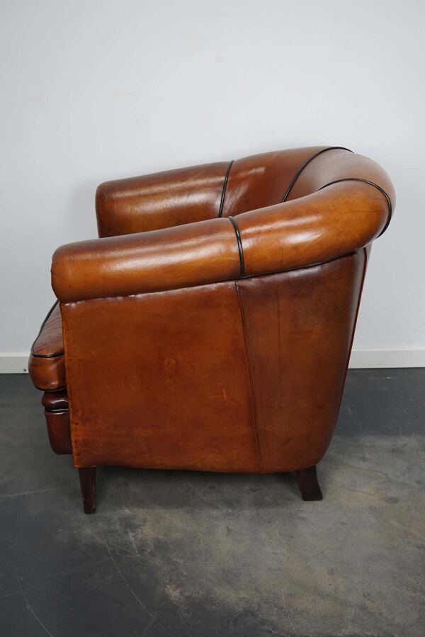 fauteuil club Vintage En cuir Couleur Cognac Pays-Bas
