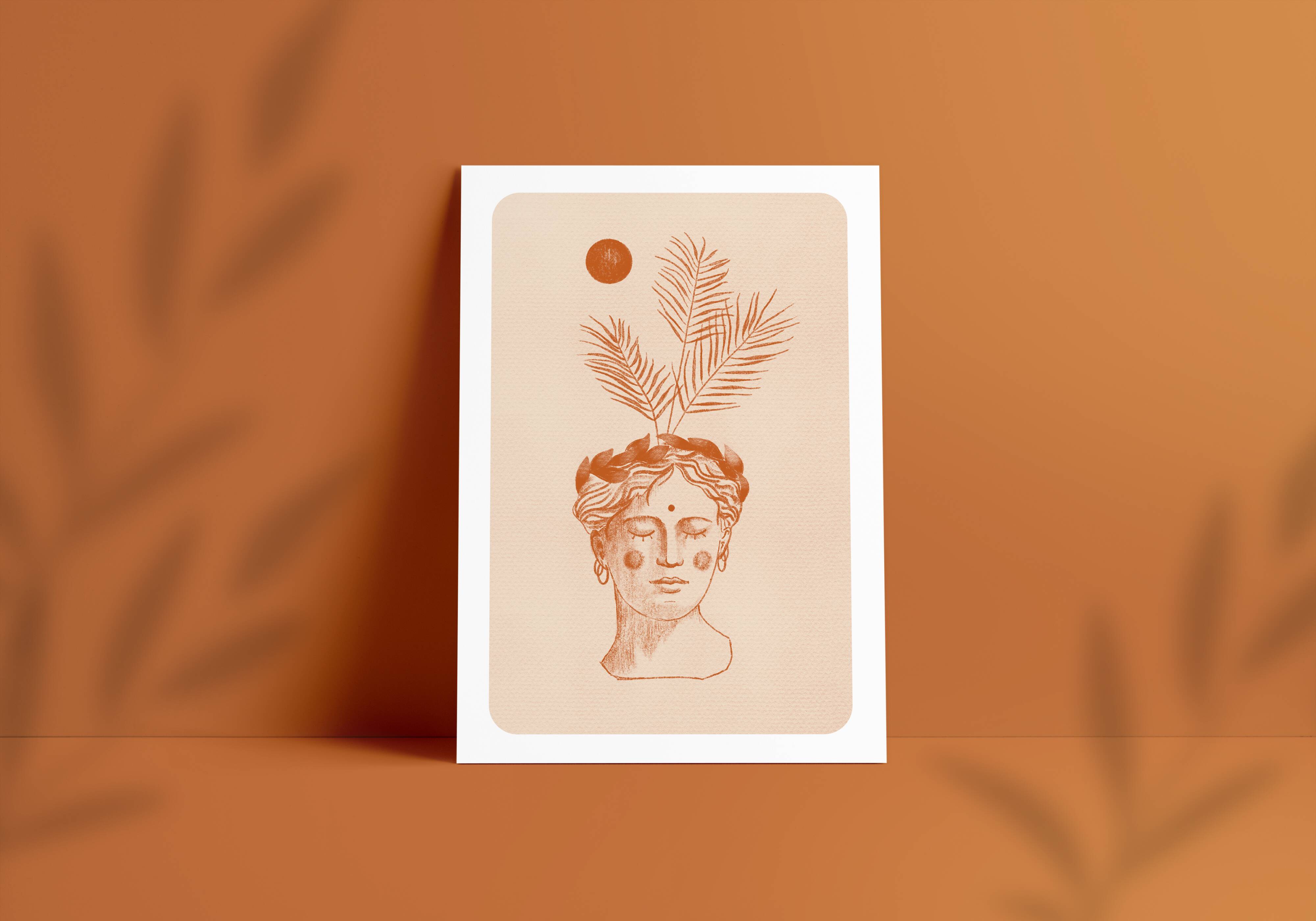 Illustration "Antique face vase" A4